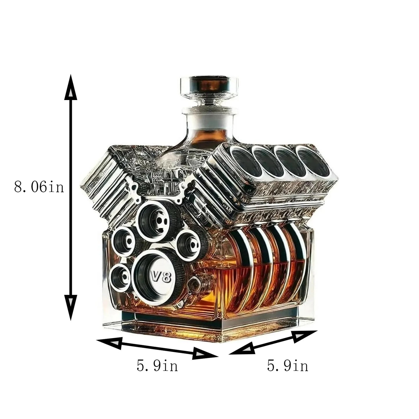 Whiskey Decanter V8 Engines Shape Alcohol Decanter Bottle Wine Decoration Bar Accessories For Tequila Bourbon