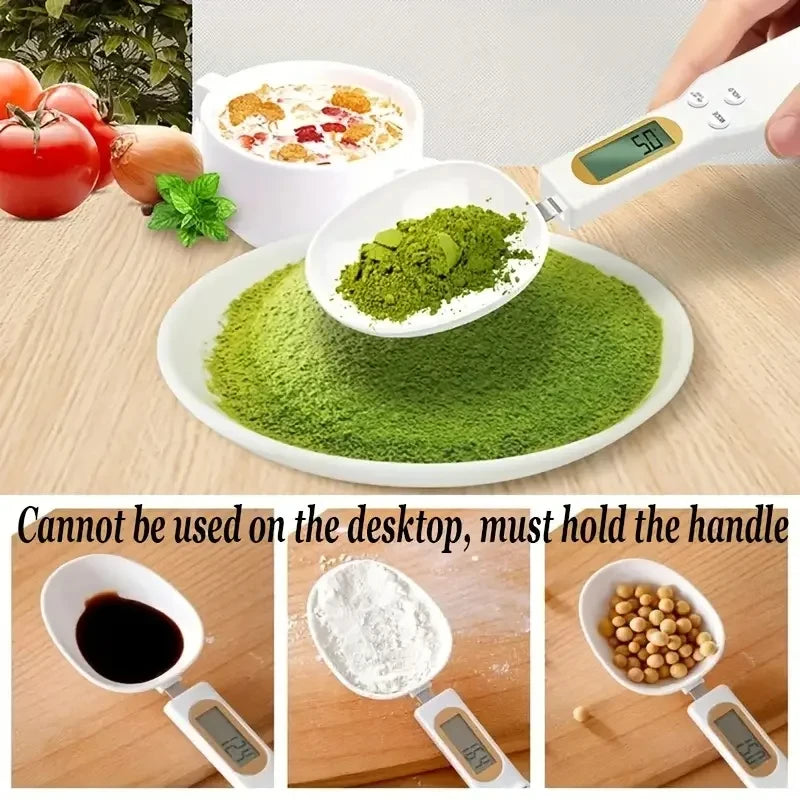 500g/0.1g Weight Measuring Spoon Portable LCD Digital Kitchen Scale Electronic Food Measuring Spoon Scale Kitchen Tool for Food