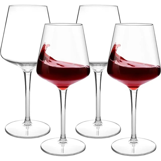MICHLEY 2/4/6PCS Set Unbreakable Plastic Wine Glass High Quality Goblet Transparent Tritan Plastic Wine Juice Drink Cup Party