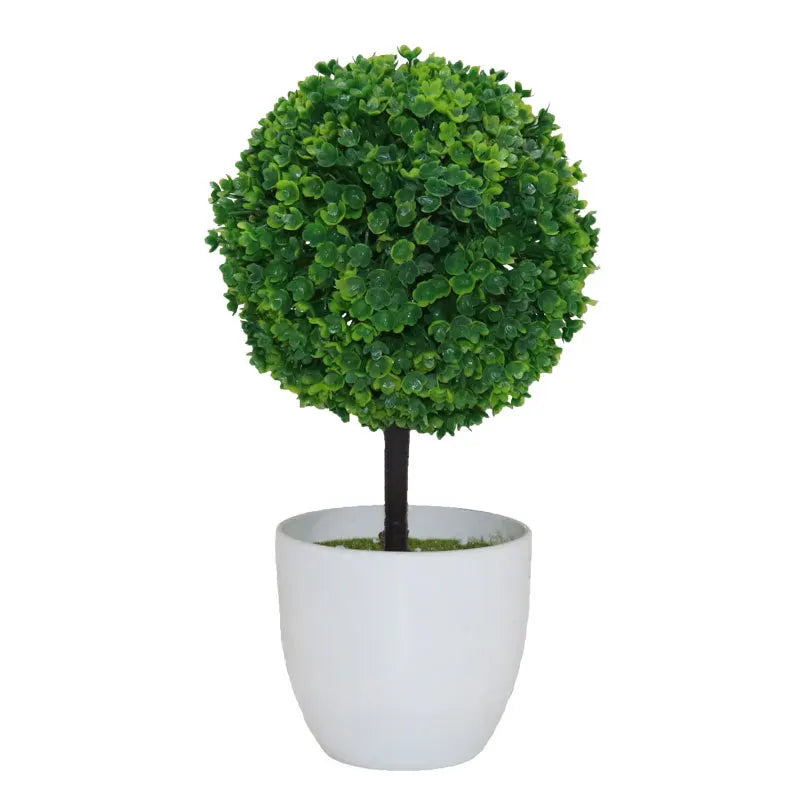 Artificial Plants Bonsai Fake Plant Flowers Potted Ornaments For Table Home Hotel Room Decoration Garden Decor Small Tree Pot