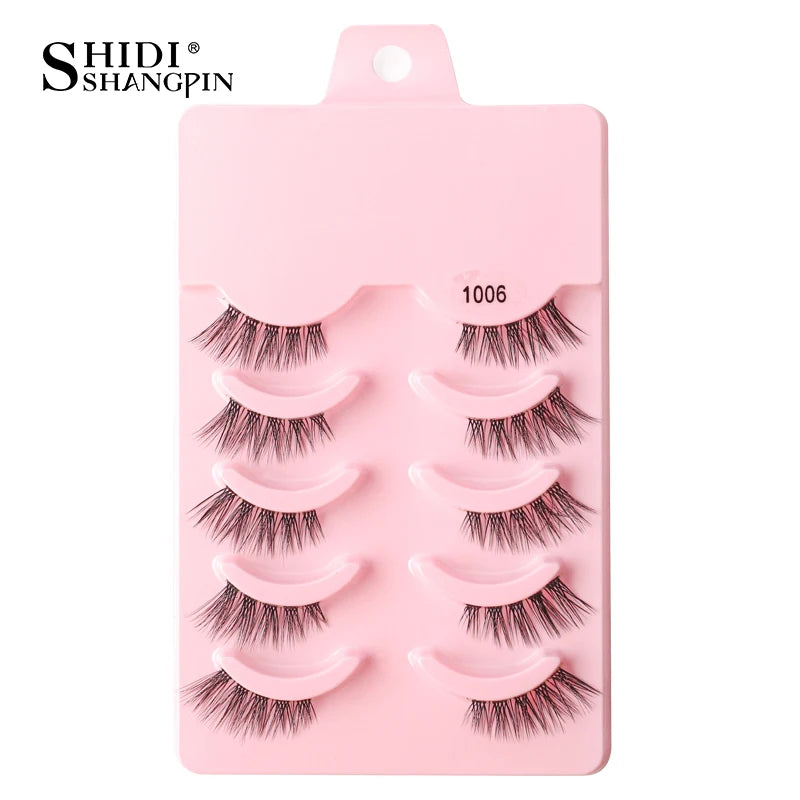 New Half Eyelashes False Lashes 5/10 Pairs 3D Mink Lashes Natural Eyelash Extension Cat Eye Eyelashes Makeup faux Cils maquiagem