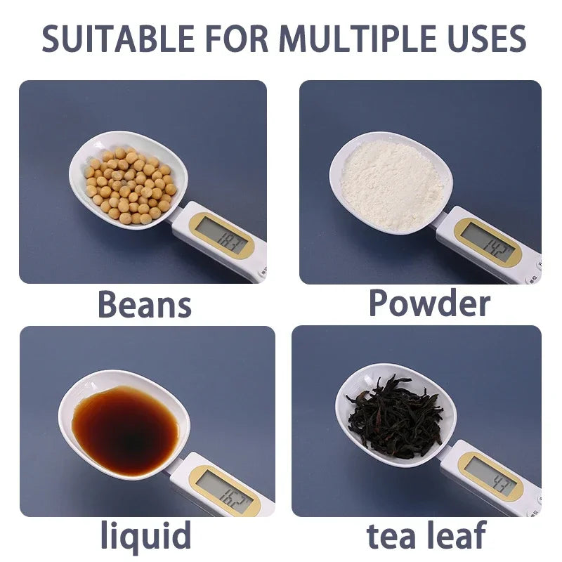 500g 0.1g Electronic Kitchen Scale LCD Digital Measuring Food Flour Digital Spoon Scale Mini Kitchen Tool for Milk Coffee Scale