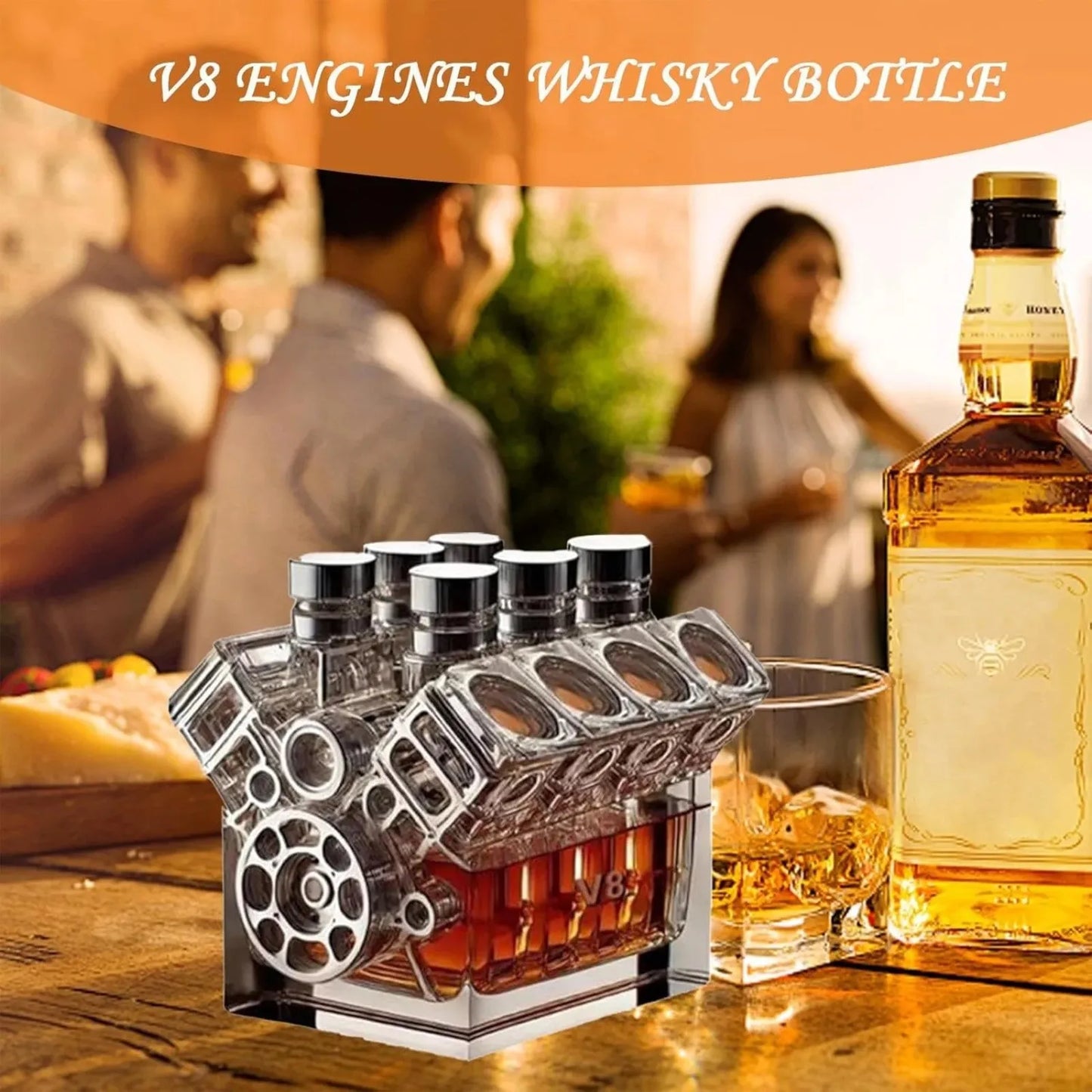 Whiskey Decanter V8 Engines Shape Alcohol Decanter Bottle Wine Decoration Bar Accessories For Tequila Bourbon