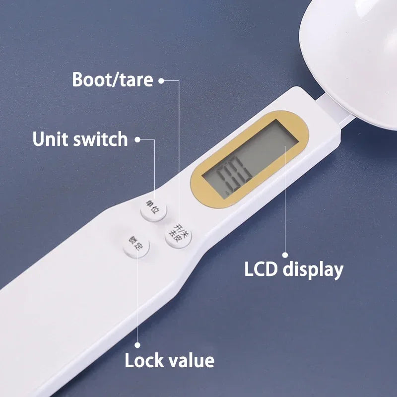 500g 0.1g Electronic Kitchen Scale LCD Digital Measuring Food Flour Digital Spoon Scale Mini Kitchen Tool for Milk Coffee Scale
