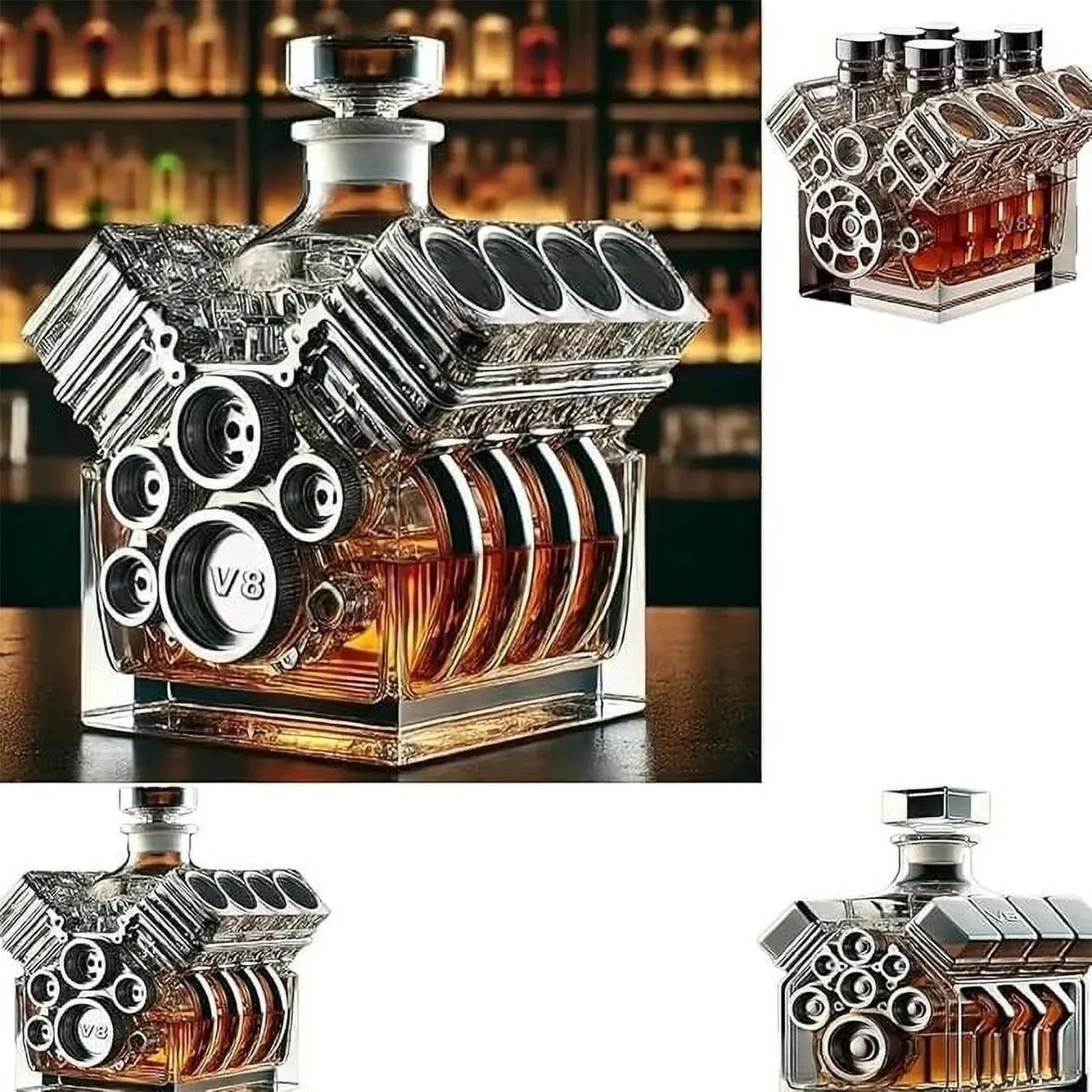 Whiskey Decanter V8 Engines Shape Alcohol Decanter Bottle Wine Decoration Bar Accessories For Tequila Bourbon