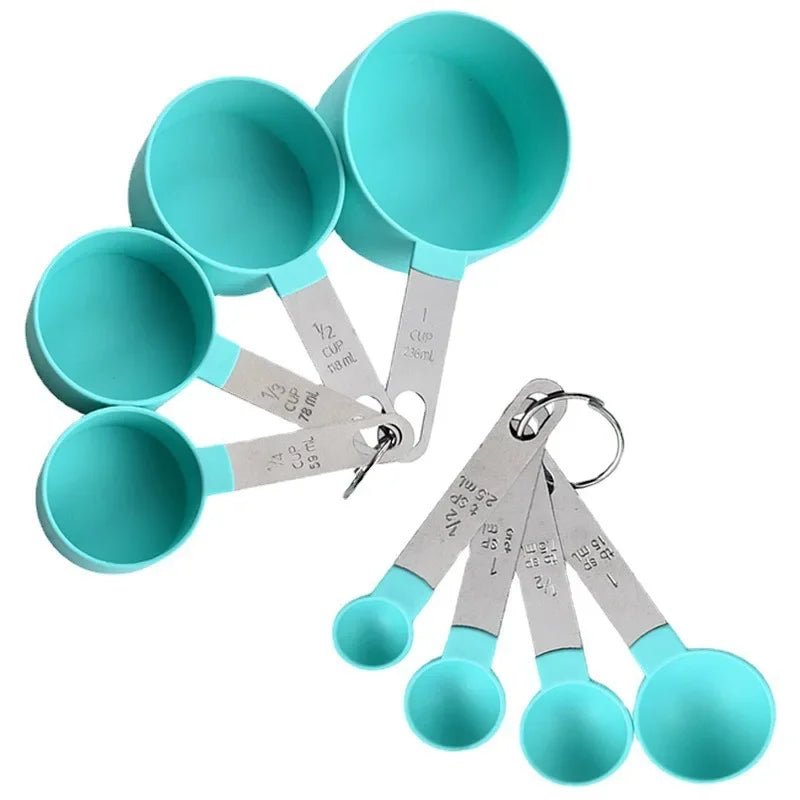 8PCS/set Stainless Steel Measuring Cup and Spoon Set with Scale for Accurate Baking and Cooking Grain Dessert Measuring Tools