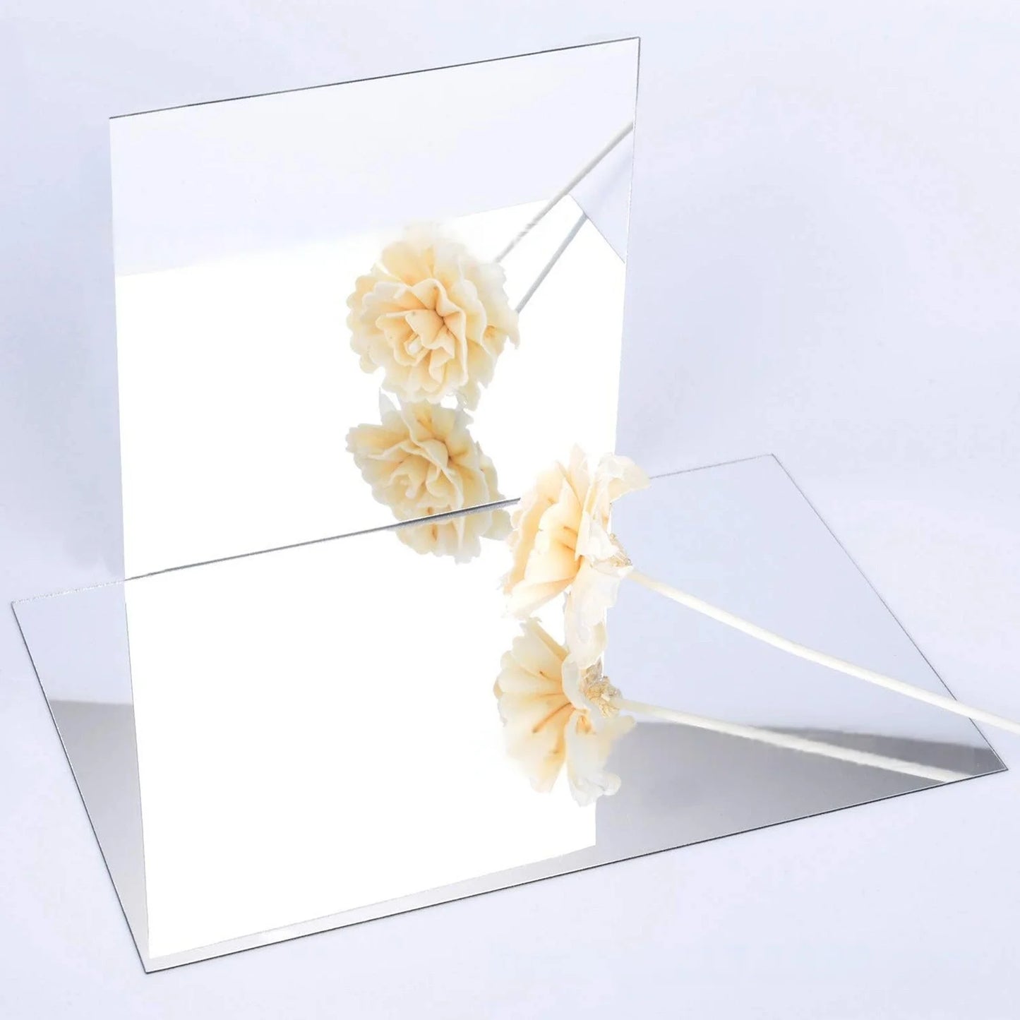 10pcs15/20cm 3D Self-adhesive Mirror Wall Stickers Thickened 2mm Flexible DIY Art Acrylic Mirror Stickers Living Room Decoration