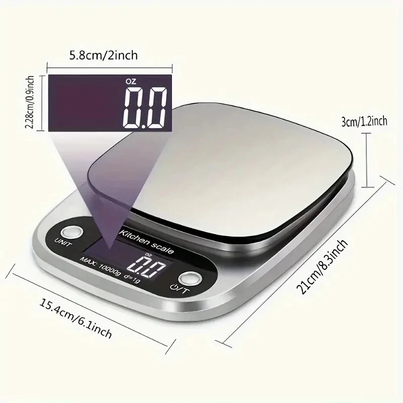2025 New High-Precision Digital Kitchen Scale - For Cooking/Baking, 22lb Max, Grams/Ounces Conversion, Easy to Clean