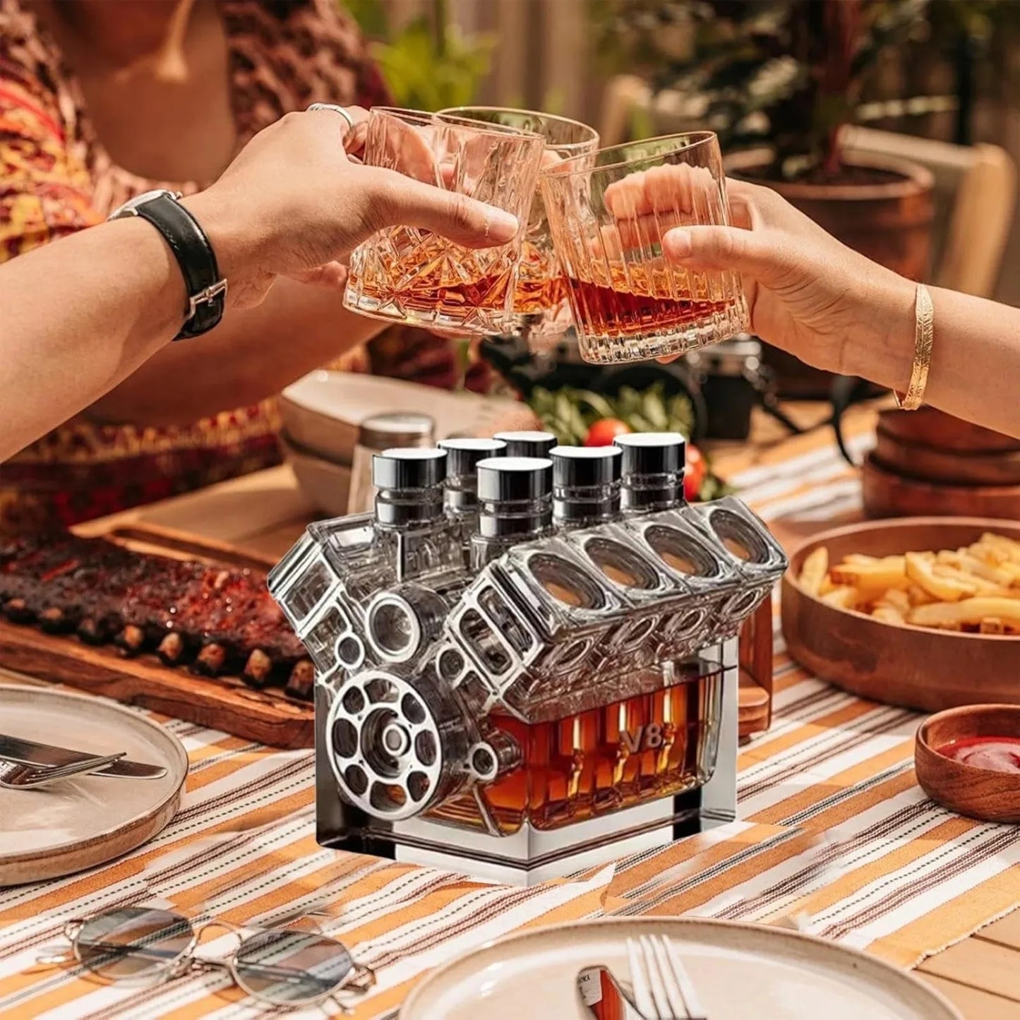Whiskey Decanter V8 Engines Shape Alcohol Decanter Bottle Wine Decoration Bar Accessories For Tequila Bourbon