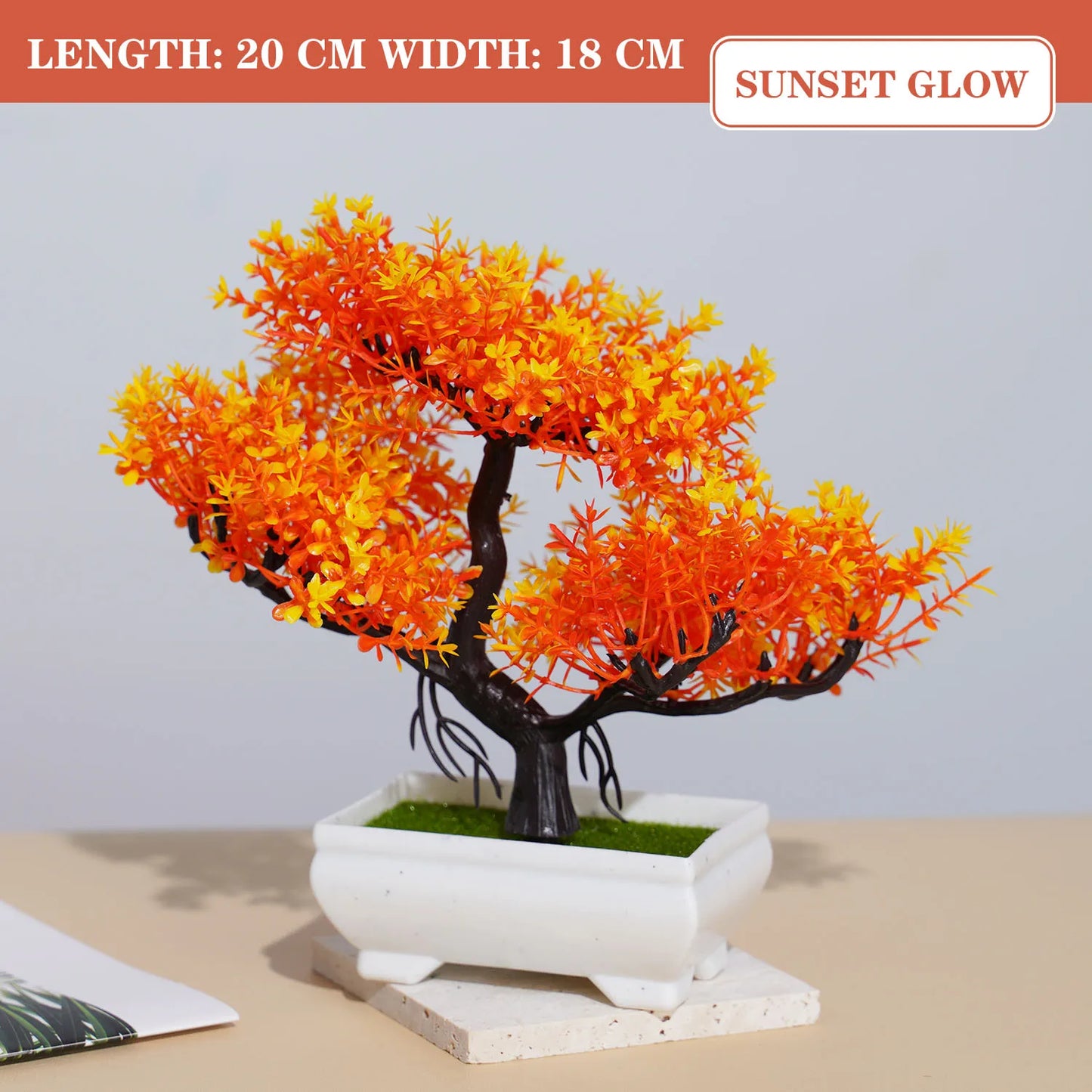 Artificial Plants Bonsai Fake Plant Flowers Potted Ornaments For Table Home Hotel Room Decoration Garden Decor Small Tree Pot