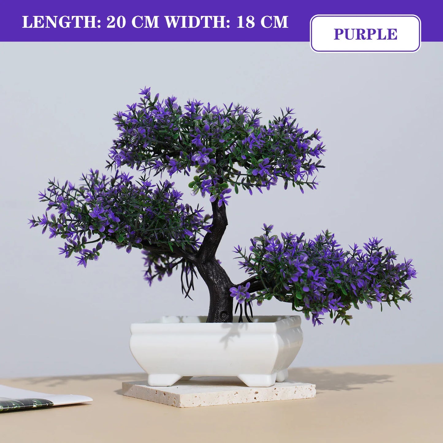 Artificial Plants Bonsai Fake Plant Flowers Potted Ornaments For Table Home Hotel Room Decoration Garden Decor Small Tree Pot