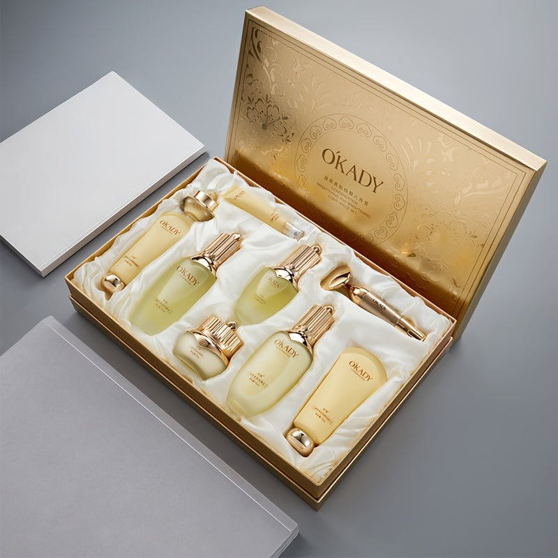 OKADY Ginseng Skincare Set | Make Skin Younger-looking Alcohol-Free Hypoallergenic Cleansing, Purifying Skin Quick Absorption Facial (Ginseng - 9pcs Set)A Gift For A Lady. Thanksgiving Gift Send Mom, Send Girlfriend