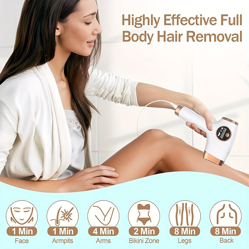 IPL Hair Removal Device, Suitable For Women And Men. IPL Device For Hair Removal, Almost Painless And With Lasting Effects. 9 Modes And Automatic Flashing. For Quick Full-body Hair Removal At Home. The Perfect Gift For New Ye