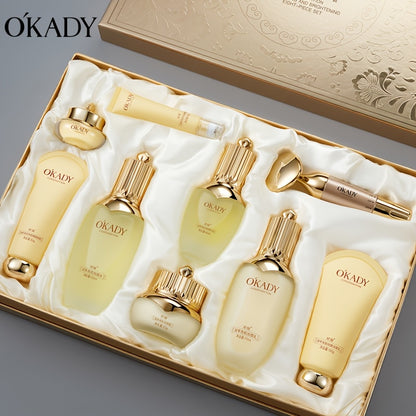 OKADY Ginseng Skincare Set | Make Skin Younger-looking Alcohol-Free Hypoallergenic Cleansing, Purifying Skin Quick Absorption Facial (Ginseng - 9pcs Set)A Gift For A Lady. Thanksgiving Gift Send Mom, Send Girlfriend