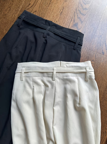 Stylish and Versatile Drawstring Wide-Leg Pants Set for Commuting - 2pcs Combo