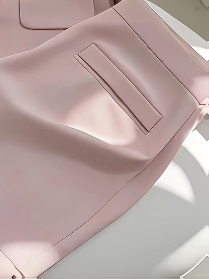 [Stylish Summer Set] Elegant and Stylish Pink Vest and Shorts Set for Women | Summer Outfit Ensemble