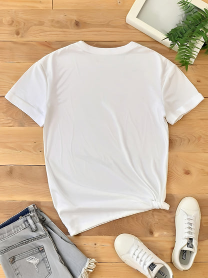 The 2025 summer new Women's T-shirt is made of high-quality breathable fabric for casual vacation