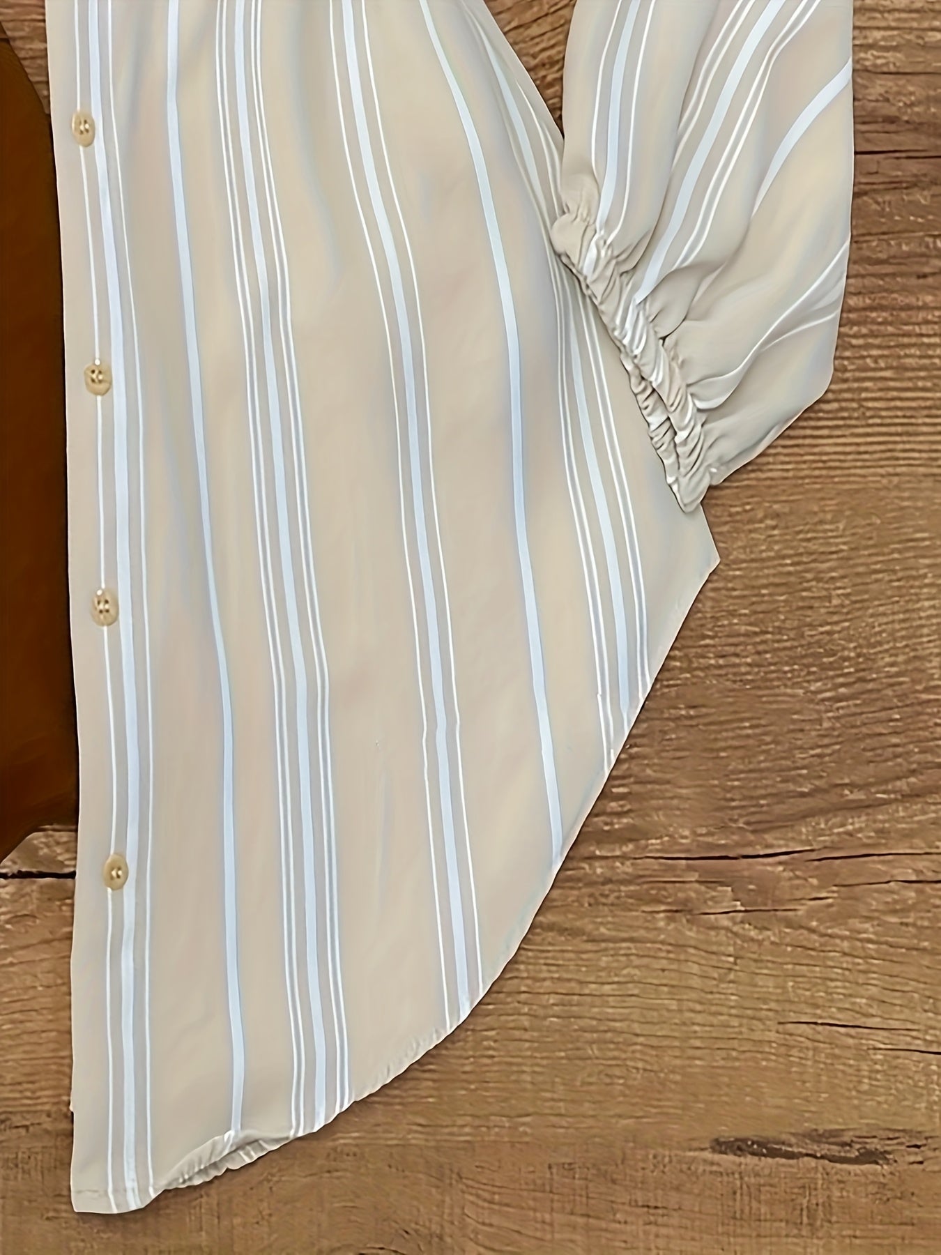 Striped Bralette + Drawstring Skirt + Striped Shirt Three-Piece Set