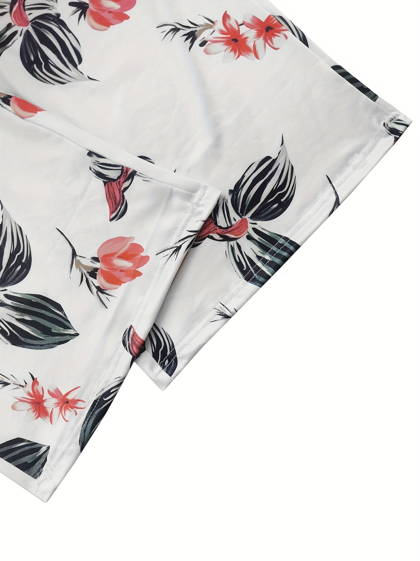 Women's Short-sleeved Wide-leg Pants Set with Floral Print Two-piece Casual Comfortable Elastic Set