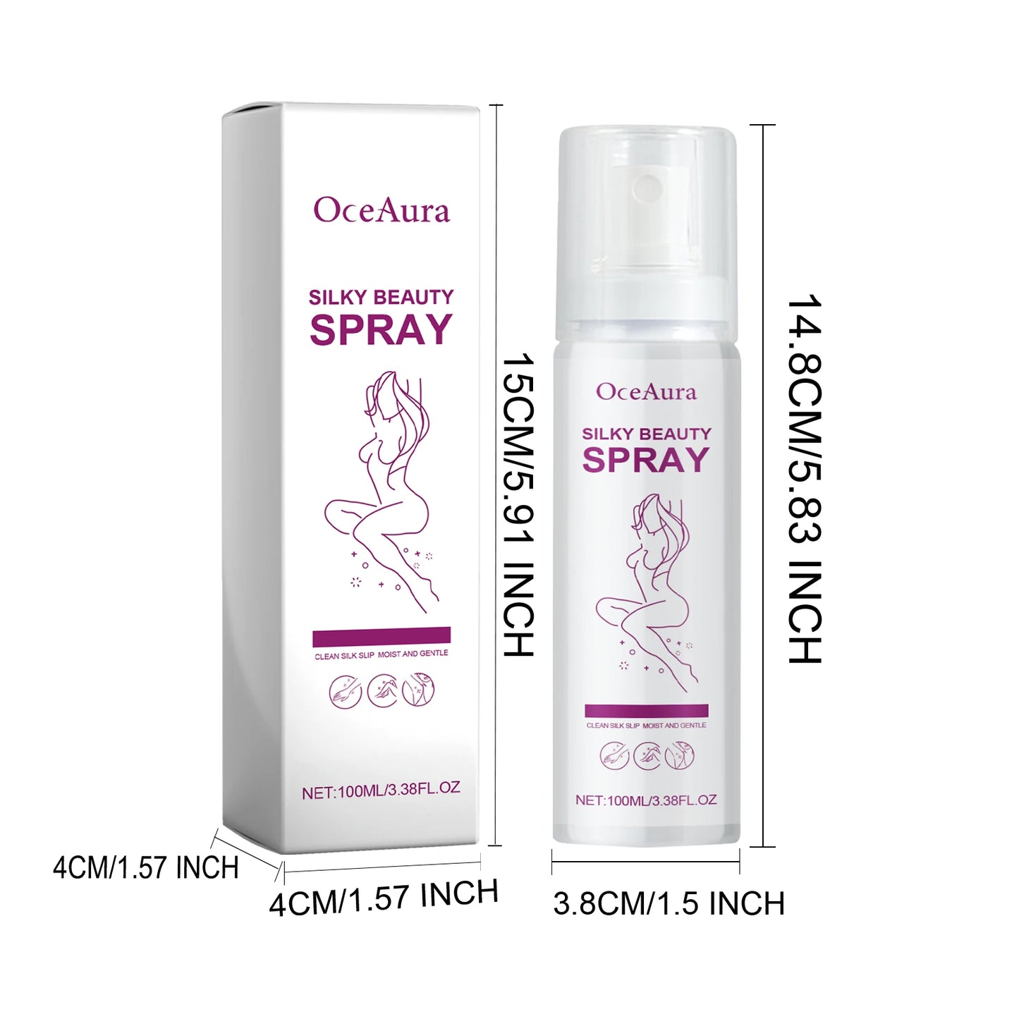 Oceaura Hair Removal Spray Painless Quick Smoothing Skin Silky Beauty Body Delay Growth Hair Removal Mist for Armpit Leg Bikini