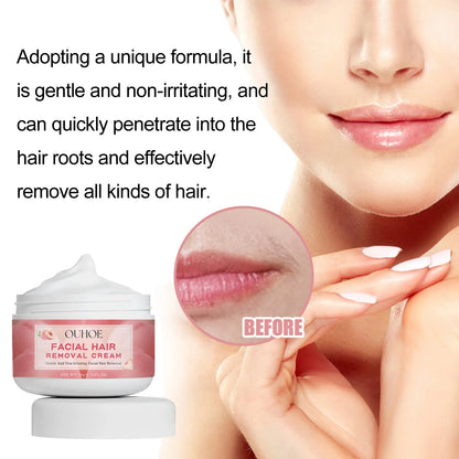Ouhoe 50g Peach Hair Removal Cream Gentle Epilator Underarm Lip Body Hair Growth Inhibitor  Repair Women Depilation Skin Care