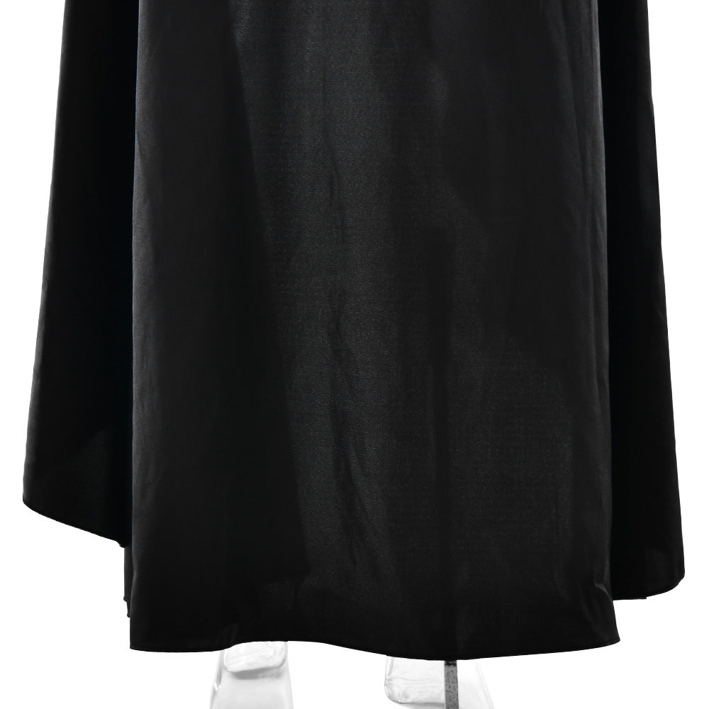Summer 2025 new temperament elegant satin long skirt personality suspender ruffle high slit dress club clothing Vestidos