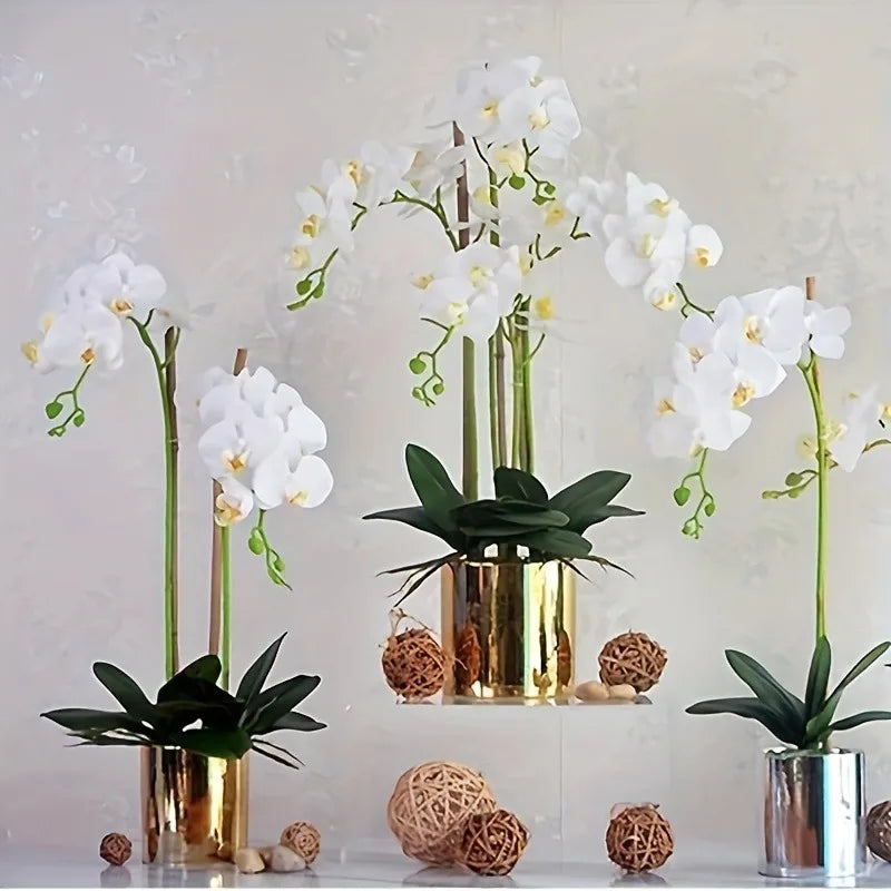 1Pcs Artificial Flowers Bouquet Butterfly Orchid Fake Flowers Phalaenopsis for Home Decor Garden Wedding Decoration Accessories