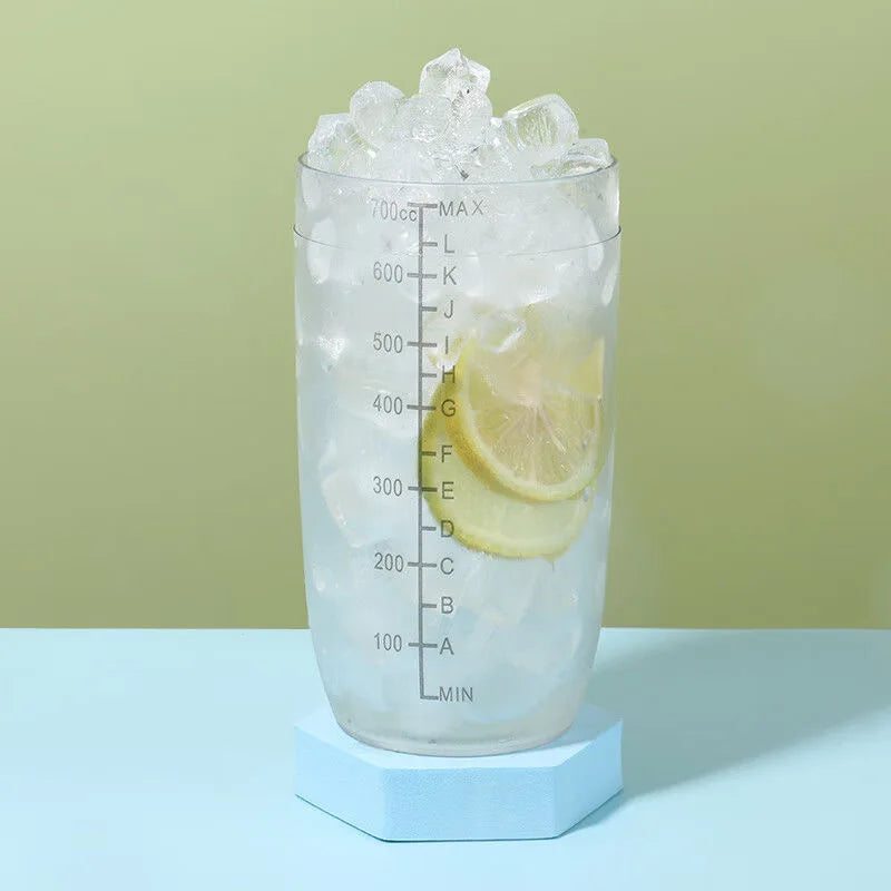 350ml/500ml/700ml/1000ml Plastic Cocktail Shaker Martini Hand Shaker Cup with Scales Milk Tea Wine Drink Shaker Mixer Bar Tools