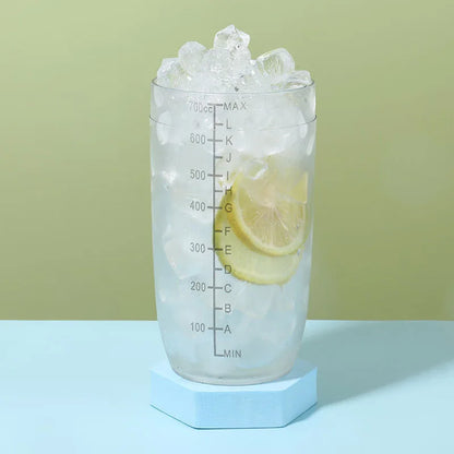 350ml/500ml/700ml/1000ml Plastic Cocktail Shaker Martini Hand Shaker Cup with Scales Milk Tea Wine Drink Shaker Mixer Bar Tools