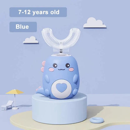 Children'S Electric Toothbrush Food Grade Silicone Oral 360 Degree Automatic Usb Charging Smart Children'S Toothbrush U-Shaped
