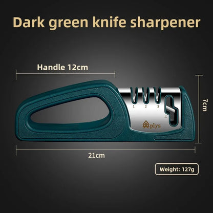 4 Stage Diamond Knife Sharpener Professional Manual Sharpening Tool with Non-Slip Base for Kitchen Knives ScissorsHousehold Tool