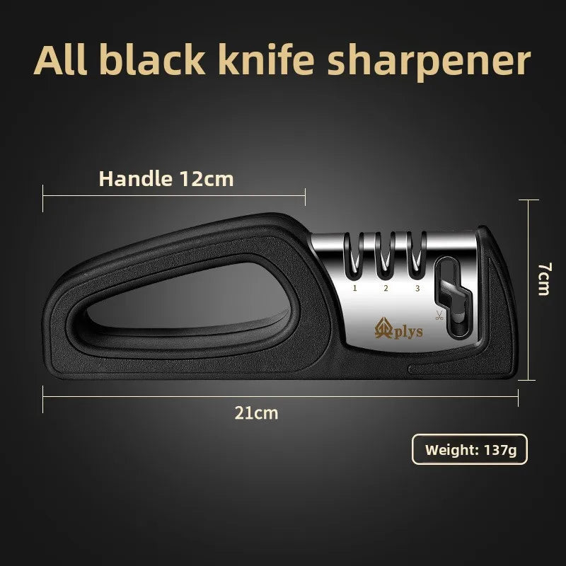 4 Stage Diamond Knife Sharpener Professional Manual Sharpening Tool with Non-Slip Base for Kitchen Knives ScissorsHousehold Tool