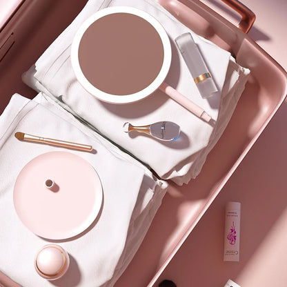 Makeup Mirror With Led Light Usb Portable Removable Desk Vanity Mirror Adjustable Tricolor Hd Light Dropshiping Travel Home Tool