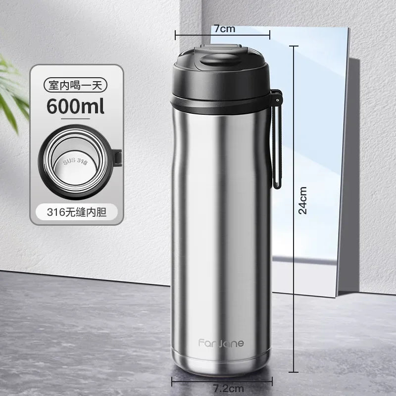 600ml Magnetic Tea Thermos Cup with Movable Filter Infuser Stainless Steel Vacuum Flask Keep Cold Hot Travel Business Car Gift
