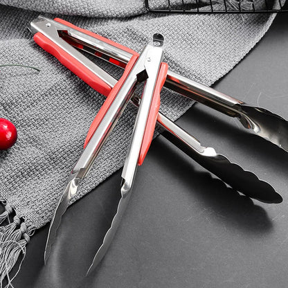 Stainless Steel Frying Shovel Clip Multifunctional Steak BBQ Tongs Frying Fish Spatula Clip Bread Clip Household Kitchen Tool