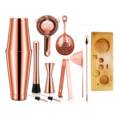 Cocktail Shaker Bar Set: 2 Weighted Boston Shakers, Cocktail Strainer Set,Jigger,Muddler and Spoon, Ice Tong and 2 Bottle Pourer