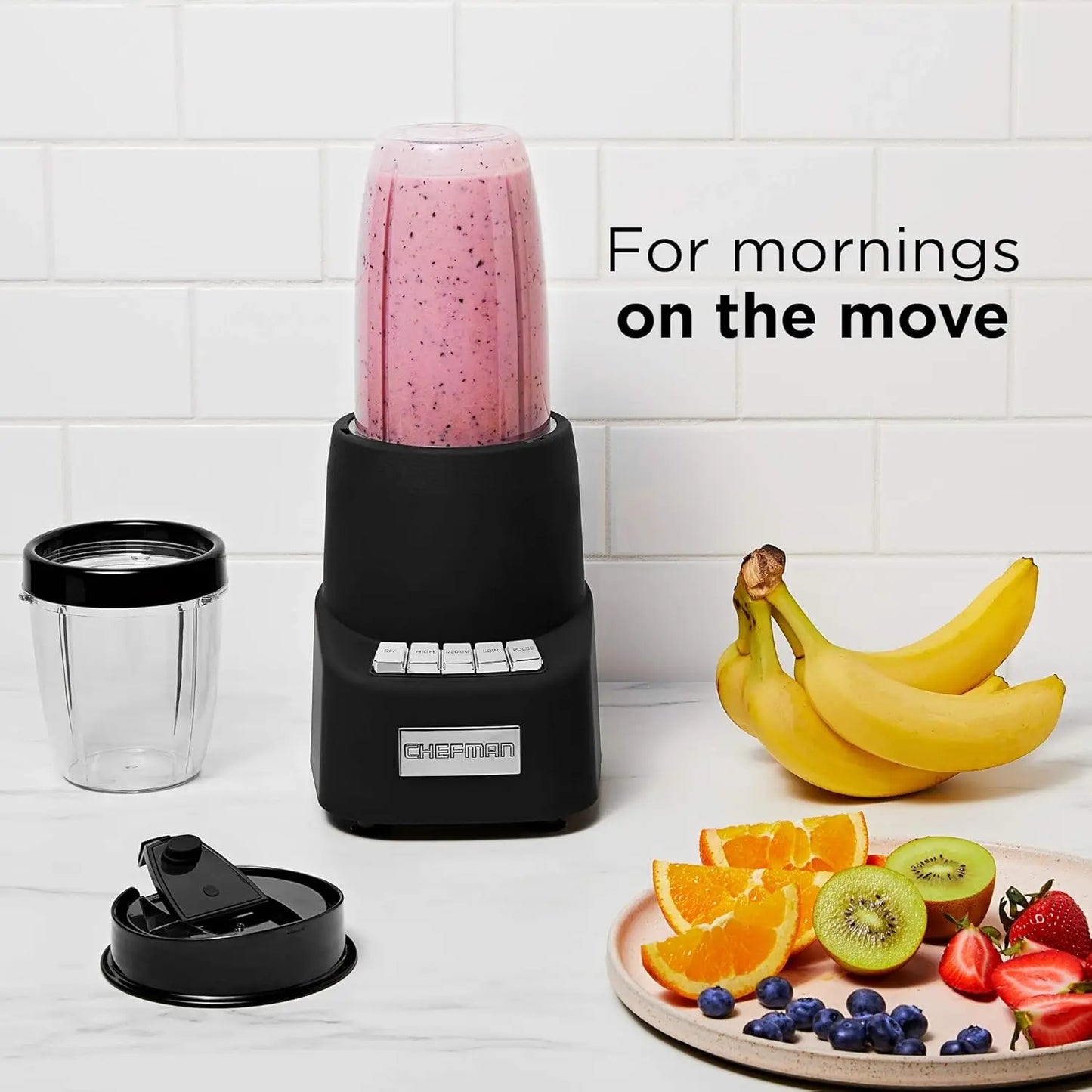 12-Piece Set, 3 Programmed Speeds & Pulse, Easy Ice Crushing for Shakes, Dishwasher-Safe 32-Oz Pitcher, 12Oz & 2 24Oz Tumblers