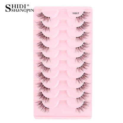 New Half Eyelashes False Lashes 5/10 Pairs 3D Mink Lashes Natural Eyelash Extension Cat Eye Eyelashes Makeup faux Cils maquiagem