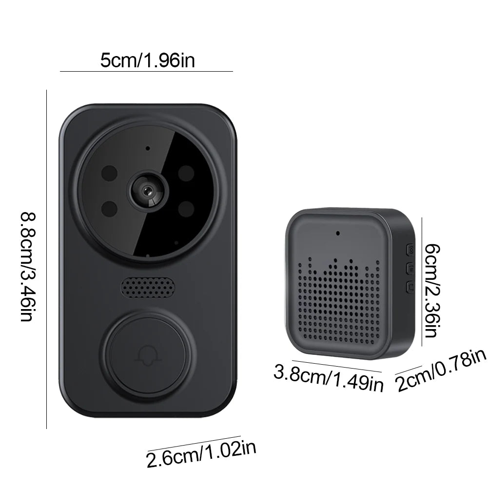 WiFi Smart Video Doorbell Camera Night Vision Smart Visual Doorbell APP Remote Monitoring Intelligent Doorbell for Home Security