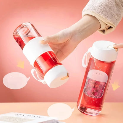 450ml Portable Transparent Glass Cup Household Drinkware Coffee Mug With Lid Beverage Coffee Cups Coffeeware Teaware