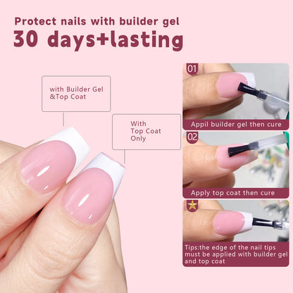 150pcs Nude White Fake Nails Need Adhesive Glue Glitter Press on Nails Women Wearable Nail Art Stickers Full Finished False Nail