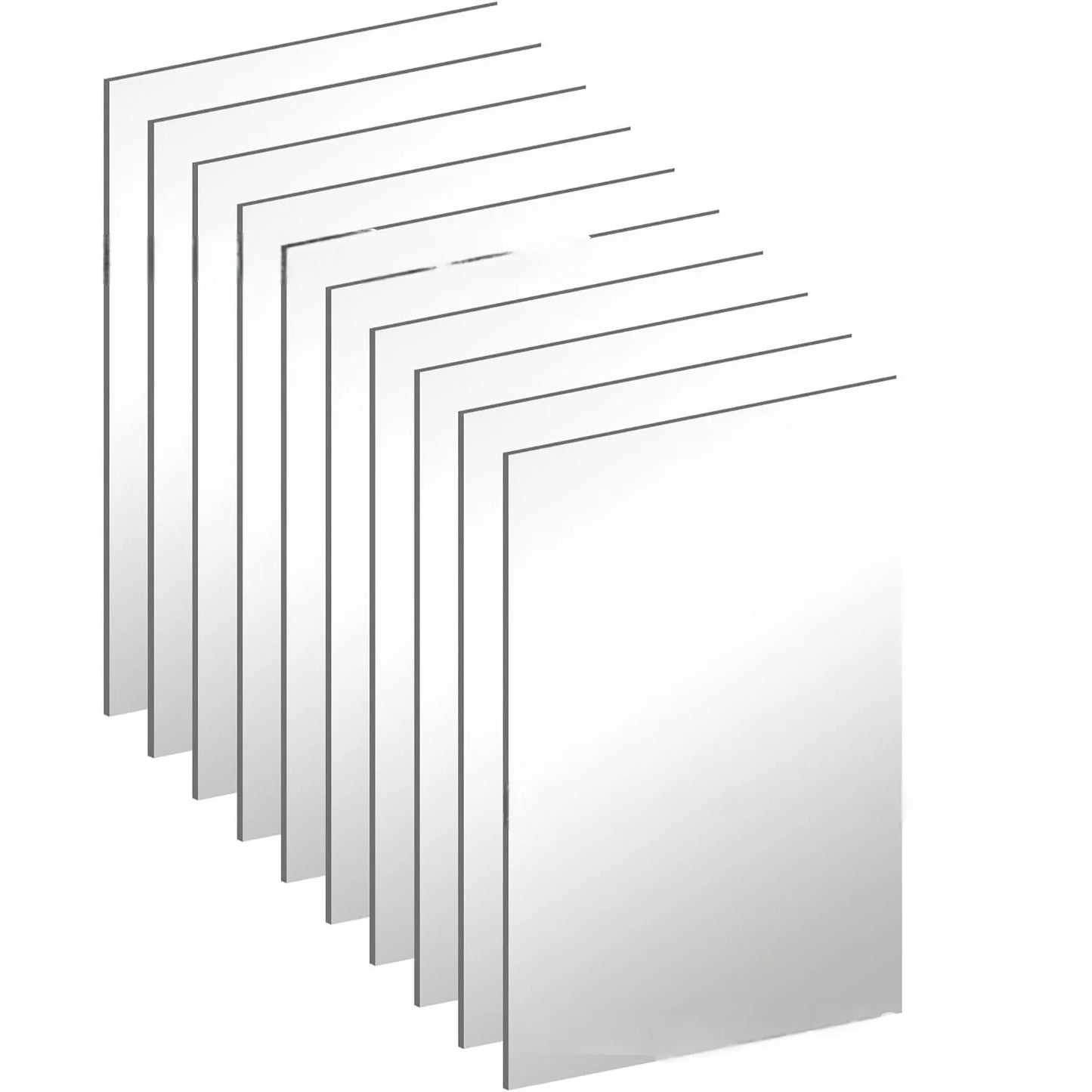 10pcs15/20cm 3D Self-adhesive Mirror Wall Stickers Thickened 2mm Flexible DIY Art Acrylic Mirror Stickers Living Room Decoration