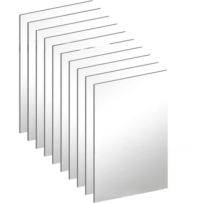 10pcs15/20cm 3D Self-adhesive Mirror Wall Stickers Thickened 2mm Flexible DIY Art Acrylic Mirror Stickers Living Room Decoration