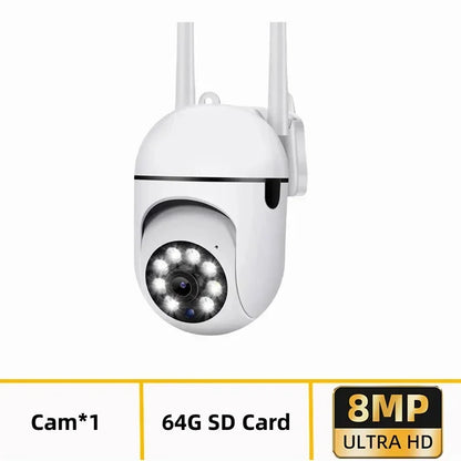 8MP Wifi Surveillance Camera PTZ Wireless IP Camera 8X Zoom AI Human Tracking Two-way Audio Color Night Vision Security Cam CCTV