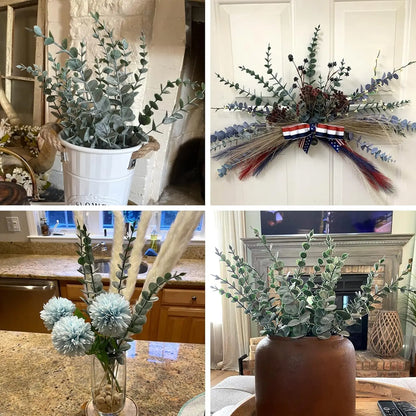 5/10/20pcs Artificial Eucalyptus Plant Artificial Eucalyptus Leaves For DIY Bouquet Wedding Office Decoration