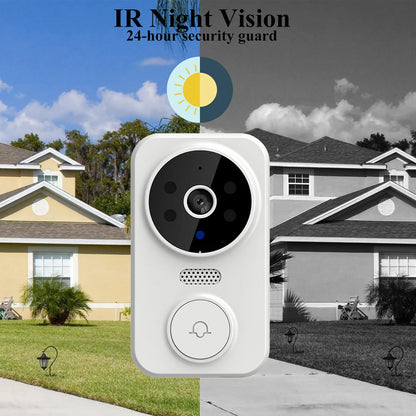 WiFi Smart Video Doorbell Camera Night Vision Smart Visual Doorbell APP Remote Monitoring Intelligent Doorbell for Home Security