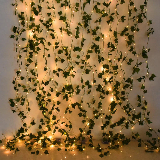 2/5/10M Leaf String Lights Artificial Vine Fairy Lights Leaf Garland Wedding Party Decor Indoor Home Garden Lights Supplies