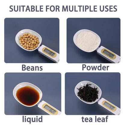 500g 0.1g Electronic Kitchen Scale LCD Digital Measuring Food Flour Digital Spoon Scale Mini Kitchen Tool for Milk Coffee Scale
