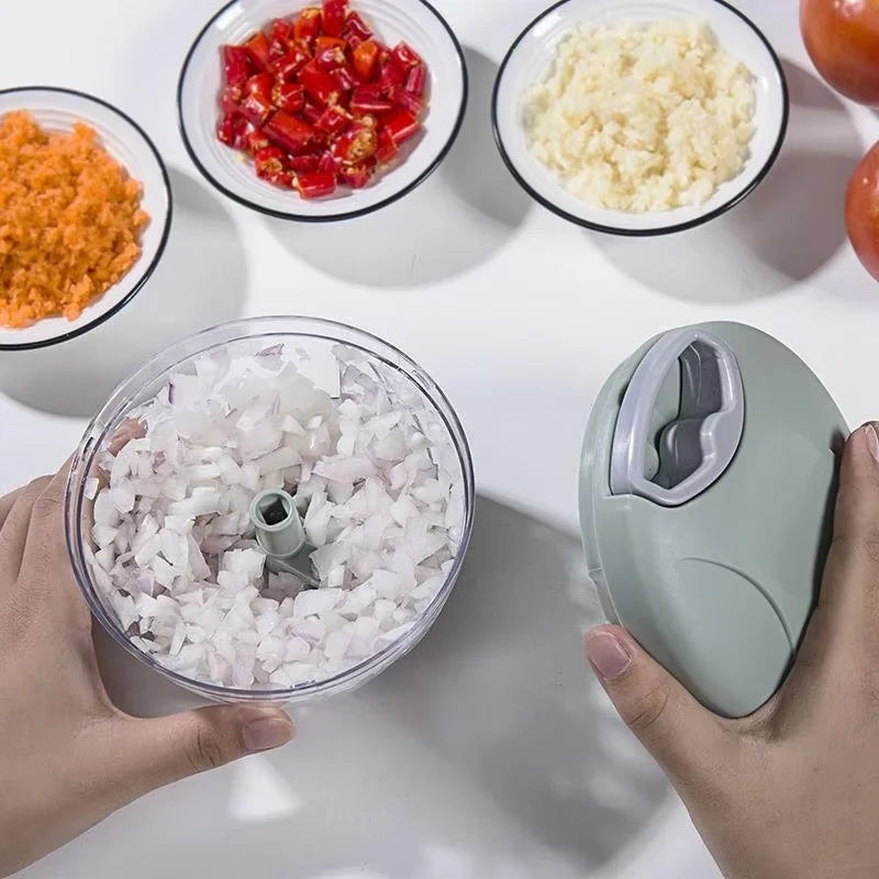 500/900ML Garlic Chopper Meat Grinder Manual Rotate Vegetable Cutter Chopper Slicer Fruit Garlic Crusher Kitchen Gadget Blenders