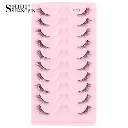 New Half Eyelashes False Lashes 5/10 Pairs 3D Mink Lashes Natural Eyelash Extension Cat Eye Eyelashes Makeup faux Cils maquiagem